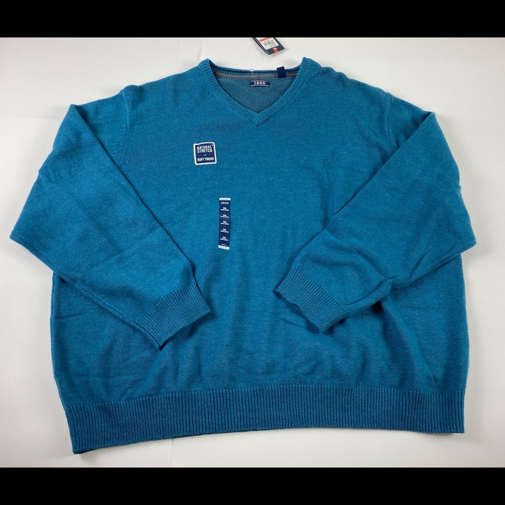 IZOD Men Premium V-Neck 7 Gauge Sweater 3X-Large
